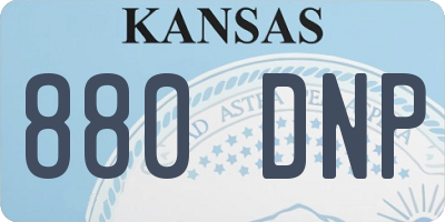 KS license plate 880DNP