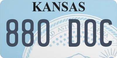 KS license plate 880DOC