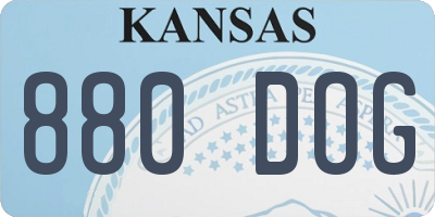 KS license plate 880DOG