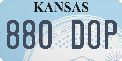 KS license plate 880DOP