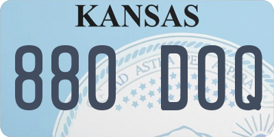 KS license plate 880DOQ