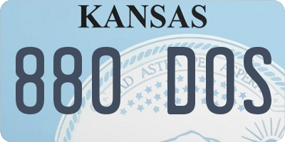 KS license plate 880DOS