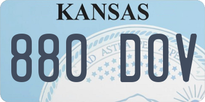 KS license plate 880DOV