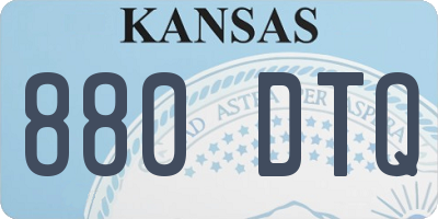KS license plate 880DTQ