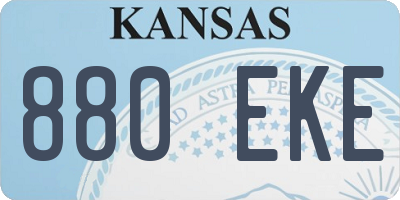 KS license plate 880EKE
