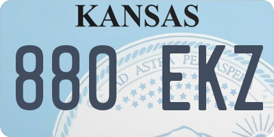 KS license plate 880EKZ