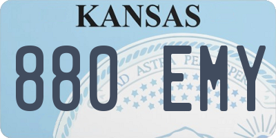 KS license plate 880EMY