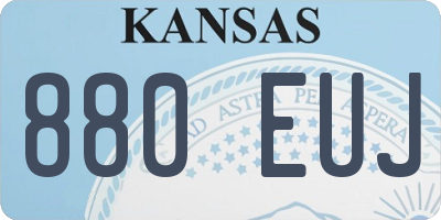 KS license plate 880EUJ