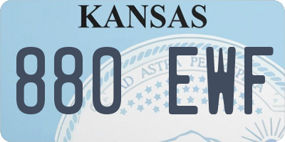 KS license plate 880EWF