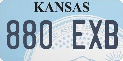 KS license plate 880EXB