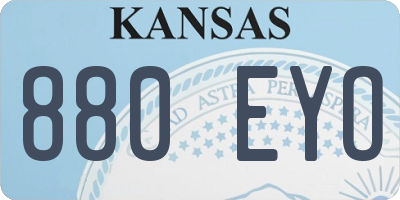 KS license plate 880EYO