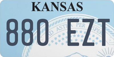 KS license plate 880EZT