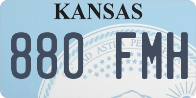 KS license plate 880FMH