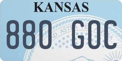 KS license plate 880GOC