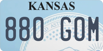 KS license plate 880GOM