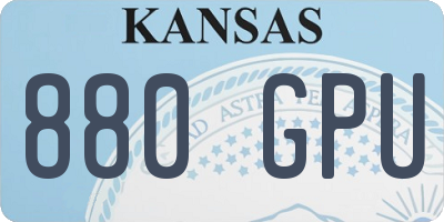 KS license plate 880GPU