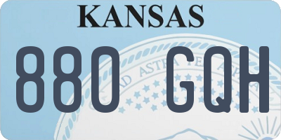 KS license plate 880GQH