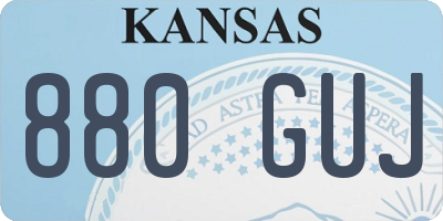 KS license plate 880GUJ
