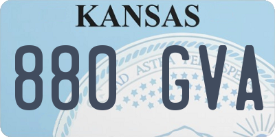 KS license plate 880GVA