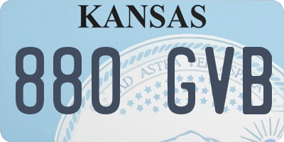 KS license plate 880GVB
