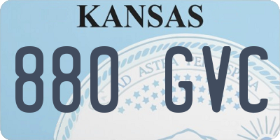 KS license plate 880GVC