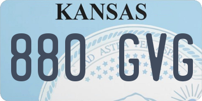 KS license plate 880GVG