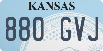 KS license plate 880GVJ