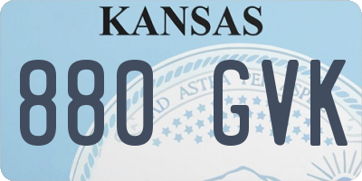 KS license plate 880GVK