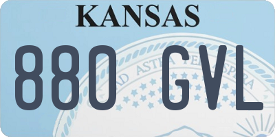KS license plate 880GVL