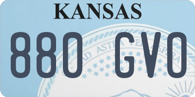 KS license plate 880GVO