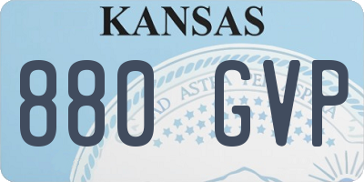 KS license plate 880GVP