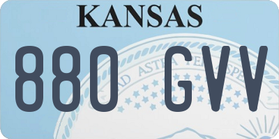 KS license plate 880GVV