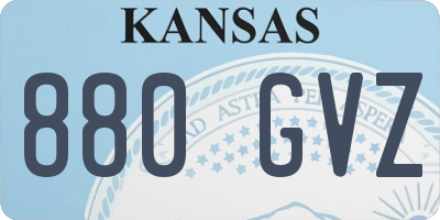 KS license plate 880GVZ