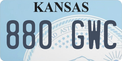 KS license plate 880GWC