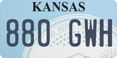 KS license plate 880GWH