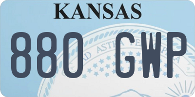 KS license plate 880GWP
