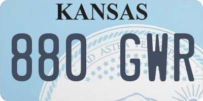 KS license plate 880GWR
