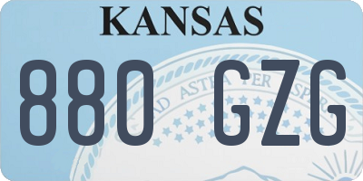 KS license plate 880GZG