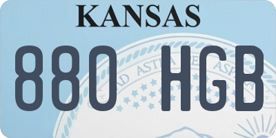 KS license plate 880HGB