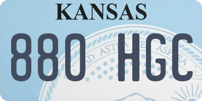 KS license plate 880HGC