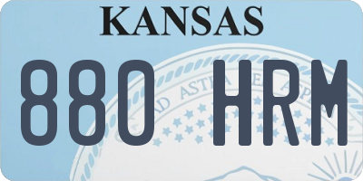 KS license plate 880HRM