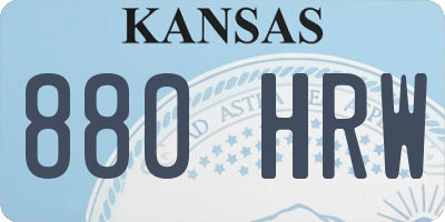 KS license plate 880HRW