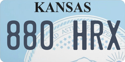 KS license plate 880HRX