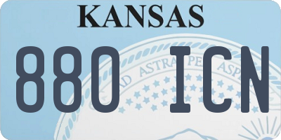 KS license plate 880ICN