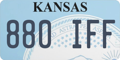 KS license plate 880IFF