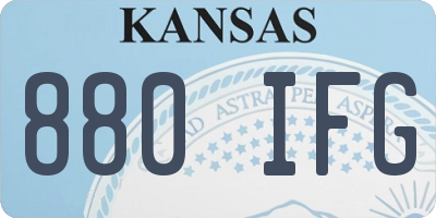 KS license plate 880IFG