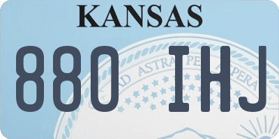 KS license plate 880IHJ