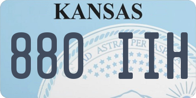 KS license plate 880IIH
