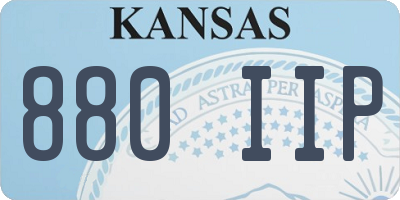 KS license plate 880IIP