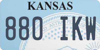KS license plate 880IKW